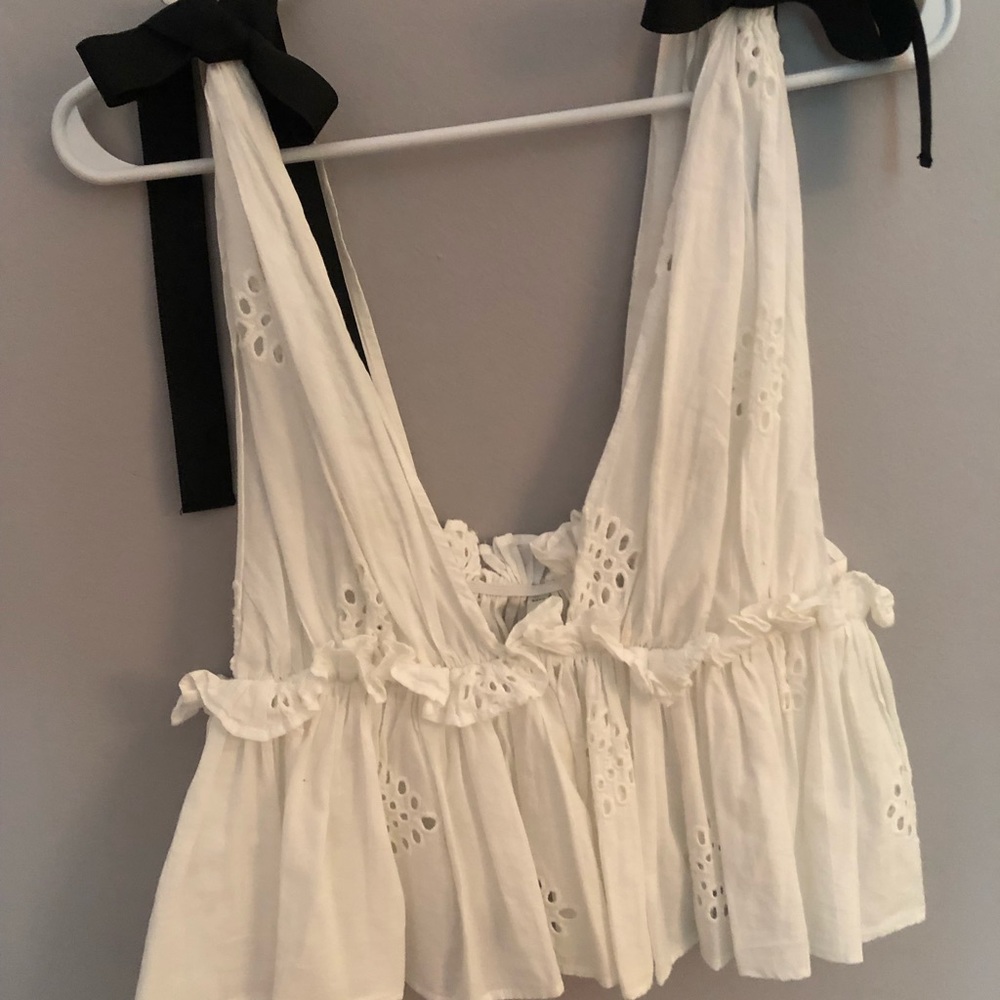 Zara eyelet tank top.